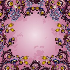 Vector floral decorative background N15