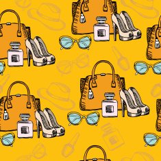 Seamless hipster fashion pattern N2