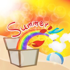 beautiful colorful summers vector illustration N2