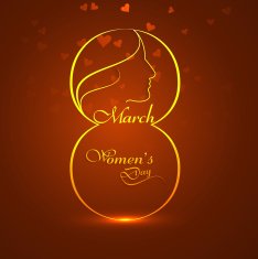 Women's day stylish element for colorful background vector illustration