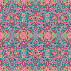 Seamless decorative floral vector pattern