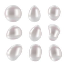 Set of vector freshwater pearls - different forms