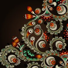 Vector abstract floral decorative background N40