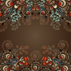 Vector abstract floral decorative background N43