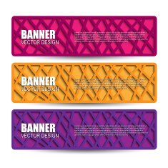 Set of colorful vector banners