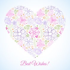 Ornate vector heart with pattern