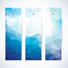 Abstract mosaic vertical banners set N8