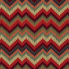Style Seamless Knitted Pattern