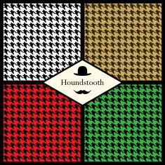 Set of houndstooth check patterns