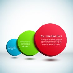 Colorful 3D circle background N4