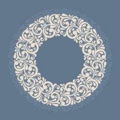 Round floral frame N3