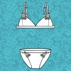 Hand drawn vector sexy lingerie set N13