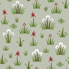 Seamless floral retro pattern of classic style N2