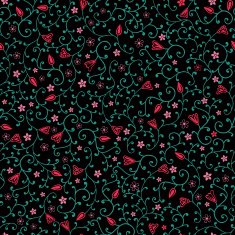 Colorful floral seamless pattern in cartoon style N24