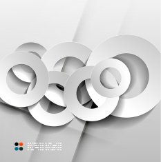 Vector modern 3d circles N3