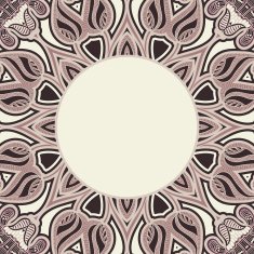 Greeting card with oriental pattern N14
