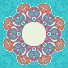 Greeting card with oriental pattern N16