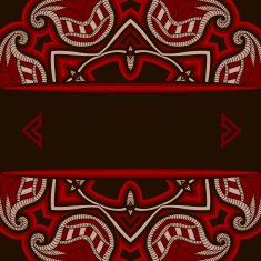 Greeting card with oriental pattern N18