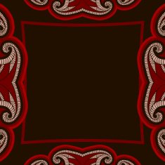 Greeting card with oriental pattern N19