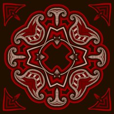 Patterned floor tile in oriental style N19
