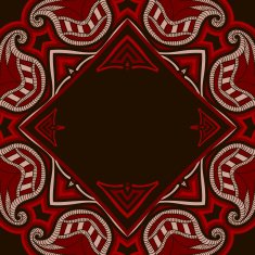 Greeting card with oriental pattern N21