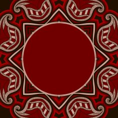 Greeting card with oriental pattern N22