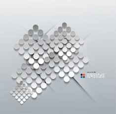 Vector 3d paper circles modern design N3