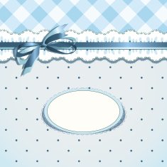 Vintage card design with decorative ribbon and bow N5