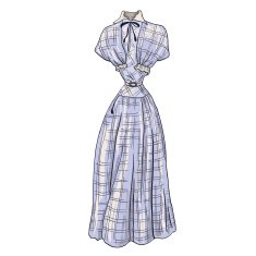 Vintage dress in 1940 style