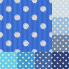 seamless polka dots pattern set