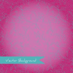 bright pink background with a turquoise floral ornament