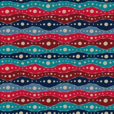 Seamless pattern with waves and dots