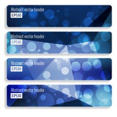 Abstract vector header banners N133