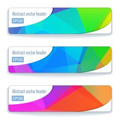 Abstract vector header banners N134