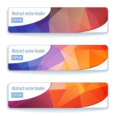 Abstract vector header banners N135