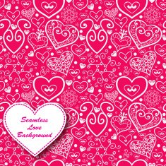 Vector Valentine's day lacy paper heart greeting card N30