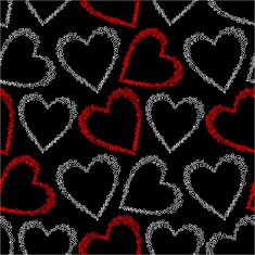 Romantic seamless pattern with hearts N108