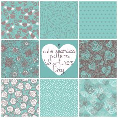 Seamless patterns Valentine's Day N5
