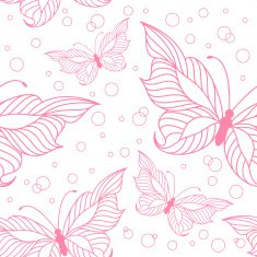 Seamless pattern with elegant butterflies N2