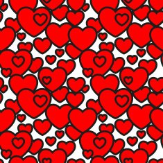 Seamless pattern with hearts vector N2
