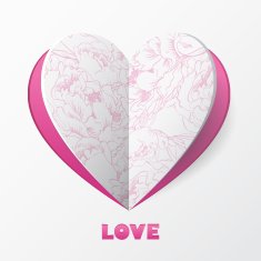 Paper Heart Love Card N4