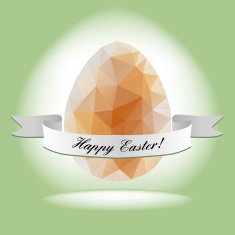 egg style of the crystal congratulations with Easter