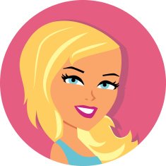 Cartoon Girl Icon Avatar Portrait Illustration Series #5