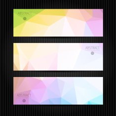 Abstract vector mosaic banners N87
