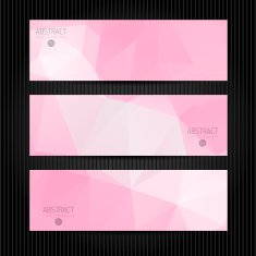 Abstract vector mosaic banners N91