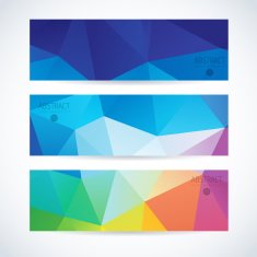Abstract vector mosaic banners N94