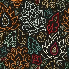 Seamless floral pattern in turkish style N3