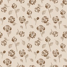 Vintage seamless pattern with roses N2