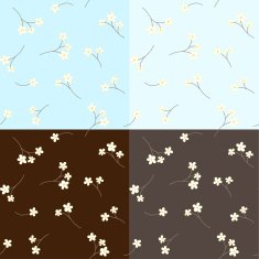 Set of floral seamless patterns N7