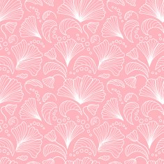 Pink seamless floral pattern
